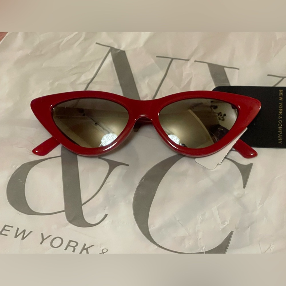 NY&Co Red Cat Eye Sunglasses